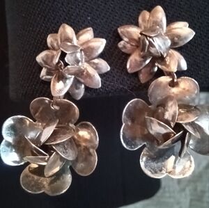 Elegant Sterling Silver Floral Earrings
